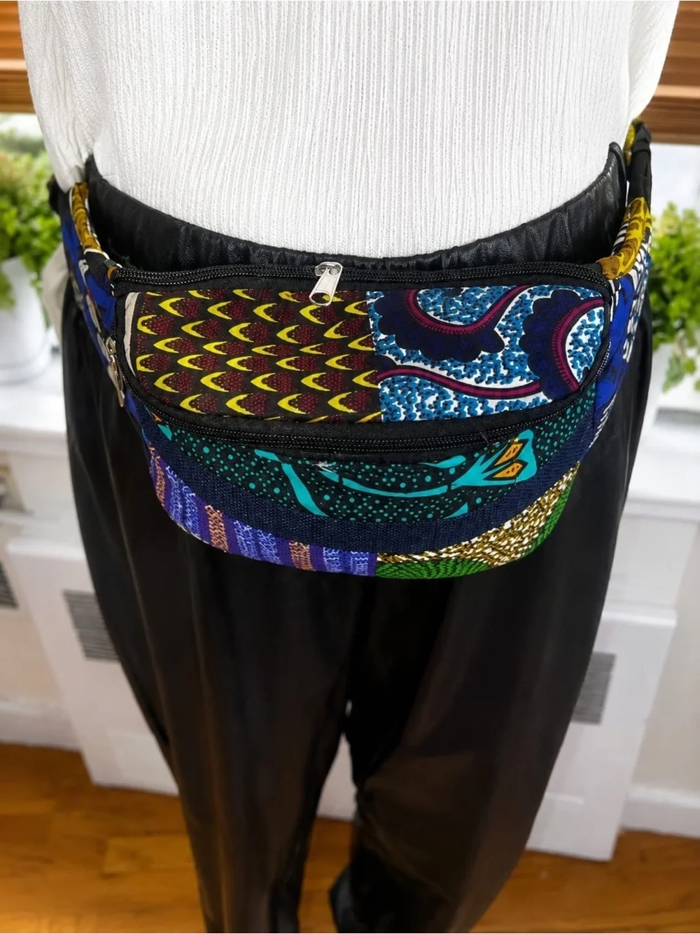 Handmade Ankara Fanny Pack, African Wax Print Crossbody Belt Bag
